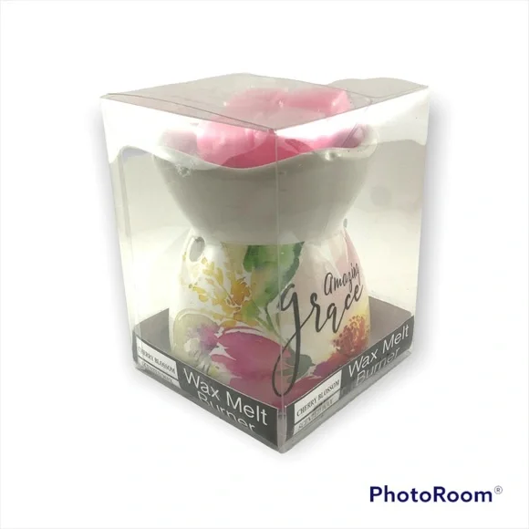 Amazing Grace Wax Melt Burner Set With Melts White Floral Multi Color NEW - Picture 6 of 10